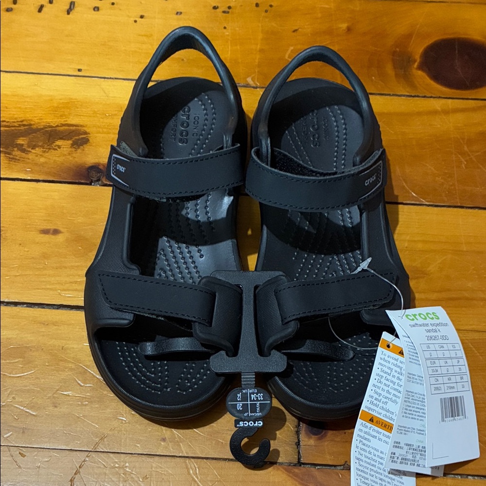 CROCS Kids Black Swiftwater Sandal